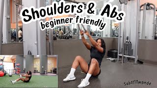 Sculpted Shoulders & Abs Workout: Perfect for Beginners |Gym/ Home Exercise Routine