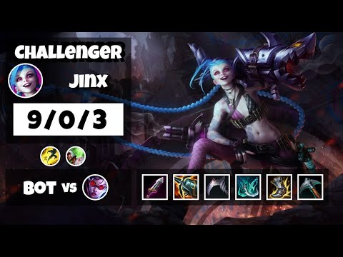 Jinx vs Vayne OCE Challenger BOT (9/0/3) - v11.13