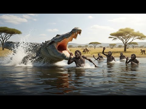 20 Million Years Ago | Purussaurus Devours Early Humans in a Brutal River Attack.