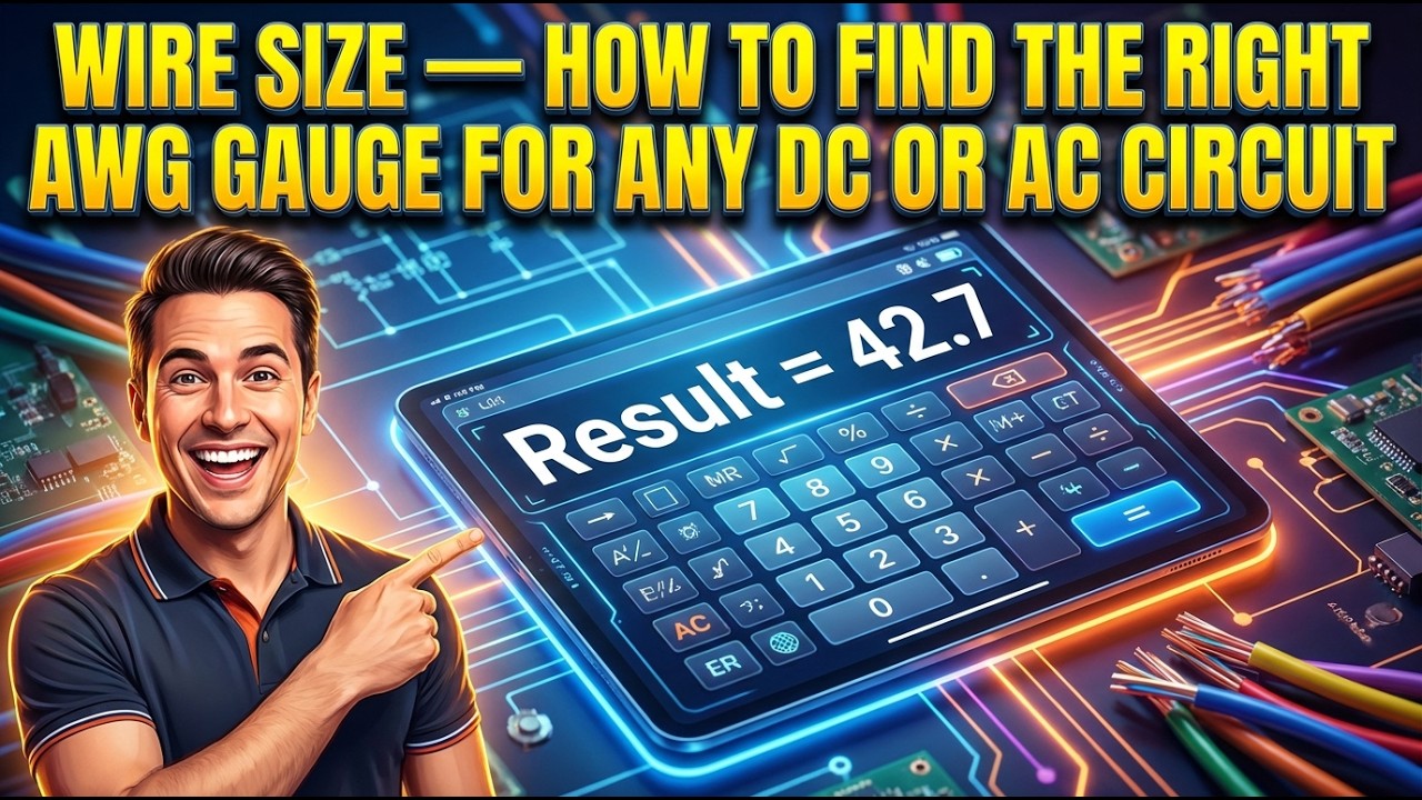 Wire Size Calculator AWG mm Voltage Drop for DC and AC Circuits