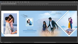 12x36 Wedding Album Design in Photoshop Tutorial #weddingalbumdesign