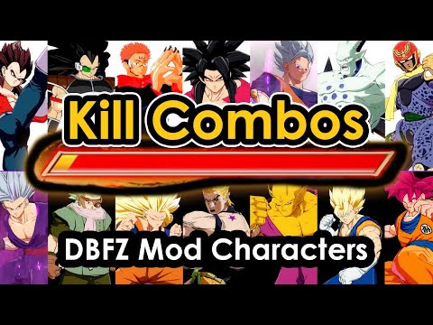 All 14 Mod Characters Solo ToD Combos - DBFZ