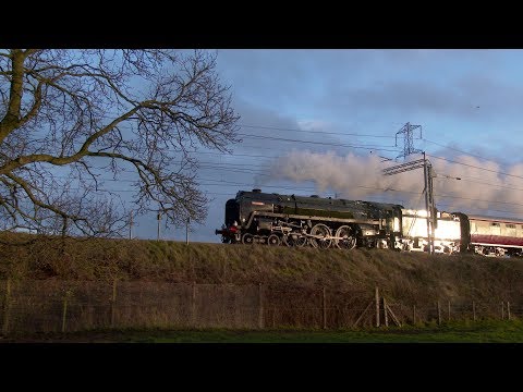 70000 Britannia hauls the Welsh Borders Explorer 2 Dec 18 - a 4K video