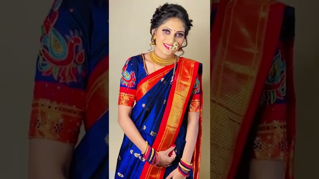 #Shivshahi Yeola Paithani 🦚 #beautiful blue colour paithani #paithani#pure