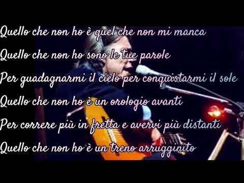 quello che  non ho-con testo -Fabrizio De Andrè