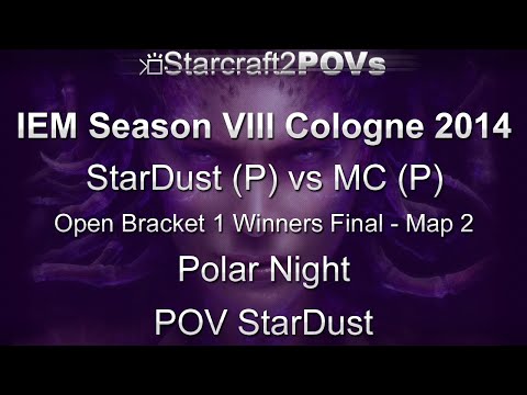 SC2 HotS - IEM VIII Cologne 2014 - StarDust vs MC - OB1 WF - Map 2 - Polar Night - StarDust