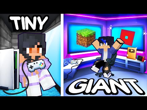 APHMAU's Tiny vs Ein's GIANT Gaming Room Building in Minecraft! - Parody Story (Aaron, KC GIRL)