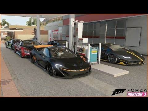 RACHA OFICIAL de P1 vs Zenvo VS 918 Spyder VS Centenario  Aventador Forza Horizon 3 ONLINE