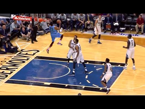 DJ Stephens dunks but they get increasingly more jaw dropping