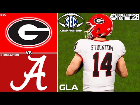 Georgia vs. Alabama | SEC Championship Simulation | CFB 26 PS5 Gameplay