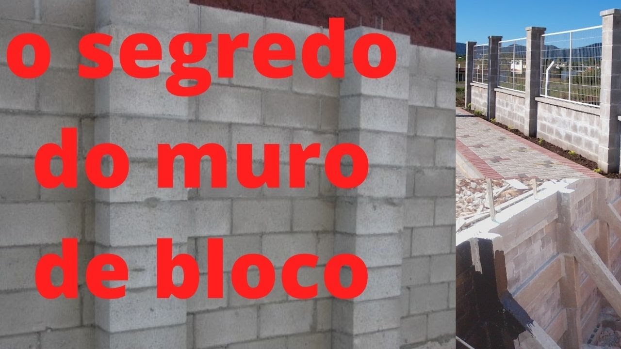 como fazer muro de arrimo com bloco, muro com bloco de concreto