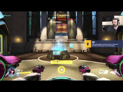 Overwatch Beta gameplay pt1 - 1st Match as D.Va!