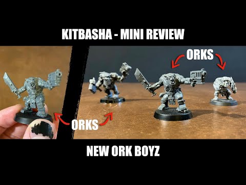 Mini Review - Warhammer 40K NEW Ork Boyz - Unboxing + Build + Size Comparison - KITBASHA