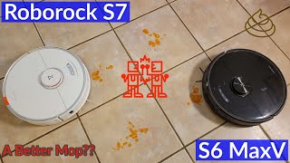 Roborock S7 vs S6 MaxV - Head to Head Mopping Tests.  Is The S7 Better?