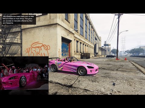 GTA: Online - 2 Fast 2 Furious Suki's 2000 Honda S2000 (GTA Online Dinka RT3000 Build)