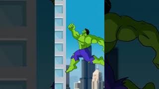 Download lagu Red Hulk throws Hulk off the building Angry Hulk Transformation Animation mp3