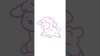 Easy happy little lamb drawing for kids | Simple step-by-step tutorial