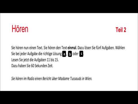 Goethe ösd Zertifikat B1 Hören Kompletter Modelltest Mit Lösungen