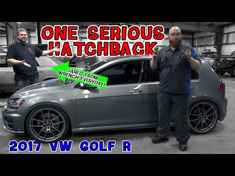 One Serious 2017 VW Golf R Hatchback in the CAR WIZARD's shop. Featuring Jared from Wrench Everyday