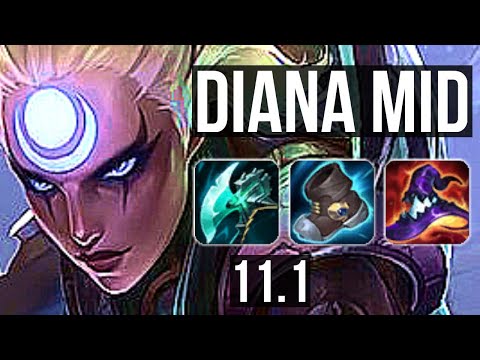 DIANA vs LISSANDRA (MID) | 800+ games, 20/4/11, Dominating | BR Master | v11.1
