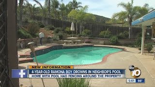 Young boy drowns in neighbor's pool in Ramona