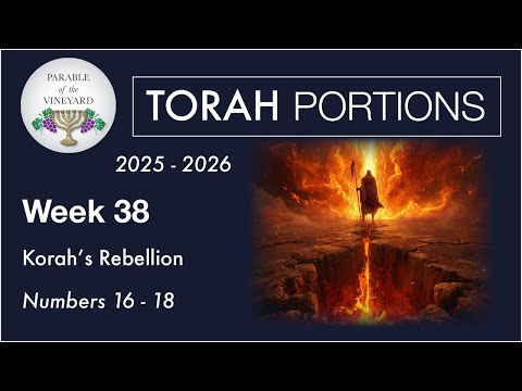 Torah Portion Week 38 - Numbers 16-18 (The Devil's Rebellion)  2024 - 2025