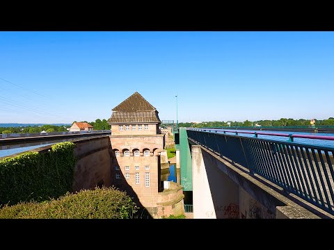 Wasserstraßenkreuz Minden, Weserschleuse,  Kaiser-Wilhelm Denkmal Porta Westfalica