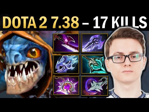 Slark Gameplay Miracle with 17 Kills and Moon Shard - Dota 2 7.38