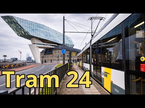 Tram Line 24 Antwerp | From Muggenberg to Havenhuis – Full Ride (Passenger View)