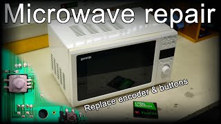 Microwave repair: non working buttons & encoder on control panel