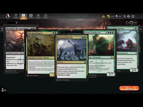 Titan of industry rebirth! MTG Arena Dominaria United green-black Standard deck!