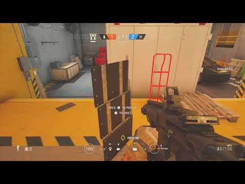 Rainbow six siege solo glitch into van on the map consulate in the garage