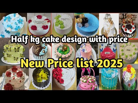 Cake Price List for Home Bakers|Half Kg Cake Price List/ Eggless Cake Price List/1 kg  cake Price