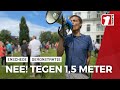 Demonstratie tegen de anderhalvemetermaatschappij in Enschede