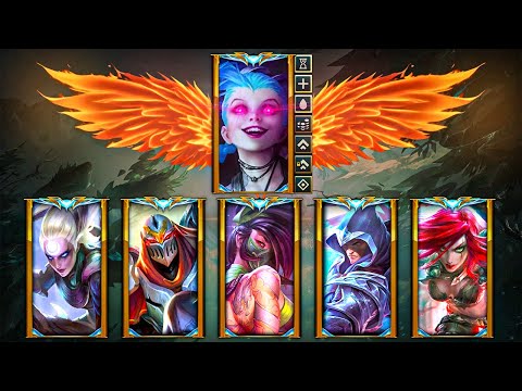 100% CDR Jinx vs. 5 Challenger Assassins (1v5)