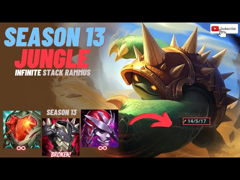 INFINITE STACK RAMMUS IS GOD TIER - TILT EVERYONE IN SEASON 13 RAMMUS JUNGLE GUIDE League of Legends
