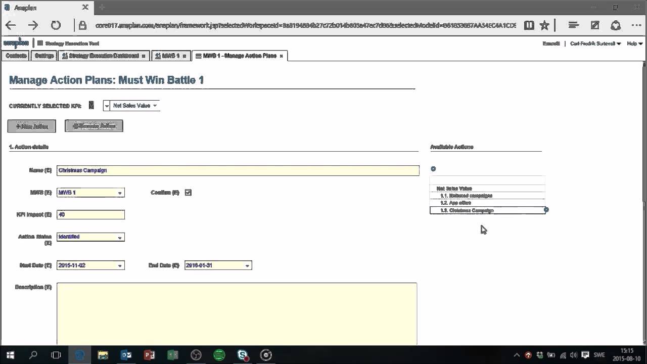 Strategy Execution Tool