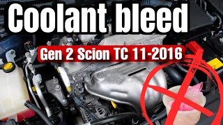 How to bleed the cooling system Scion tC (Gen 2) 2011-2016