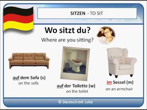 Sitzt Sitzen ‘auf’ / ‘To sit’ upon/on – Easy Grammar and useful sentences ...