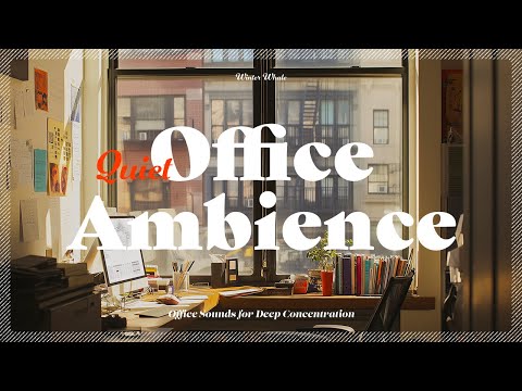 Quiet Office Background Noise for Working, Studying | Office Ambience Sounds | White Noise, 사무실 백색소음