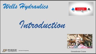 Wells Hydraulics Introduction