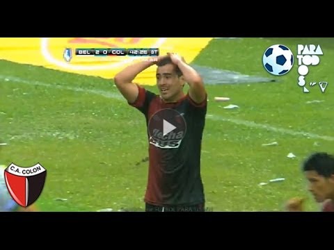 Ocasión de Arguello. Belgrano 2 - Colón 0. Fecha 15. Torneo Inicial 2013. Fútbol Para Todos