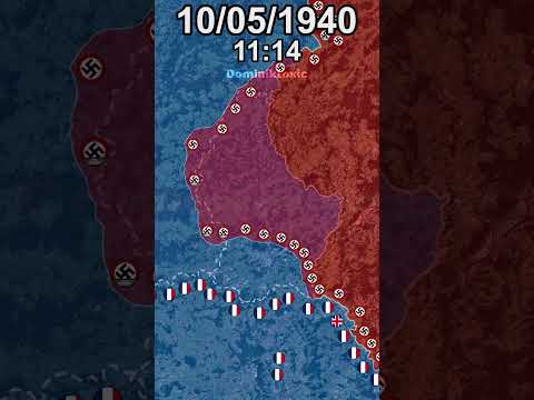 Invasion of Luxembourg (WW2) *Every Hour with Units* #shorts #animation #map