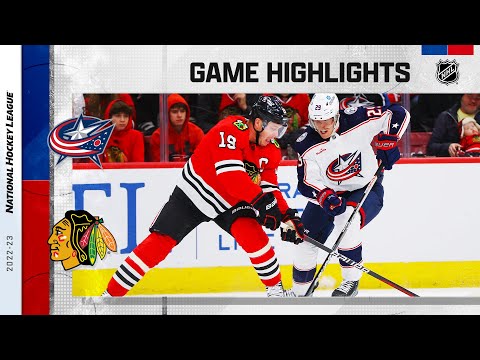 Blue Jackets @ Blackhawks 12/23 | NHL Highlights 2022