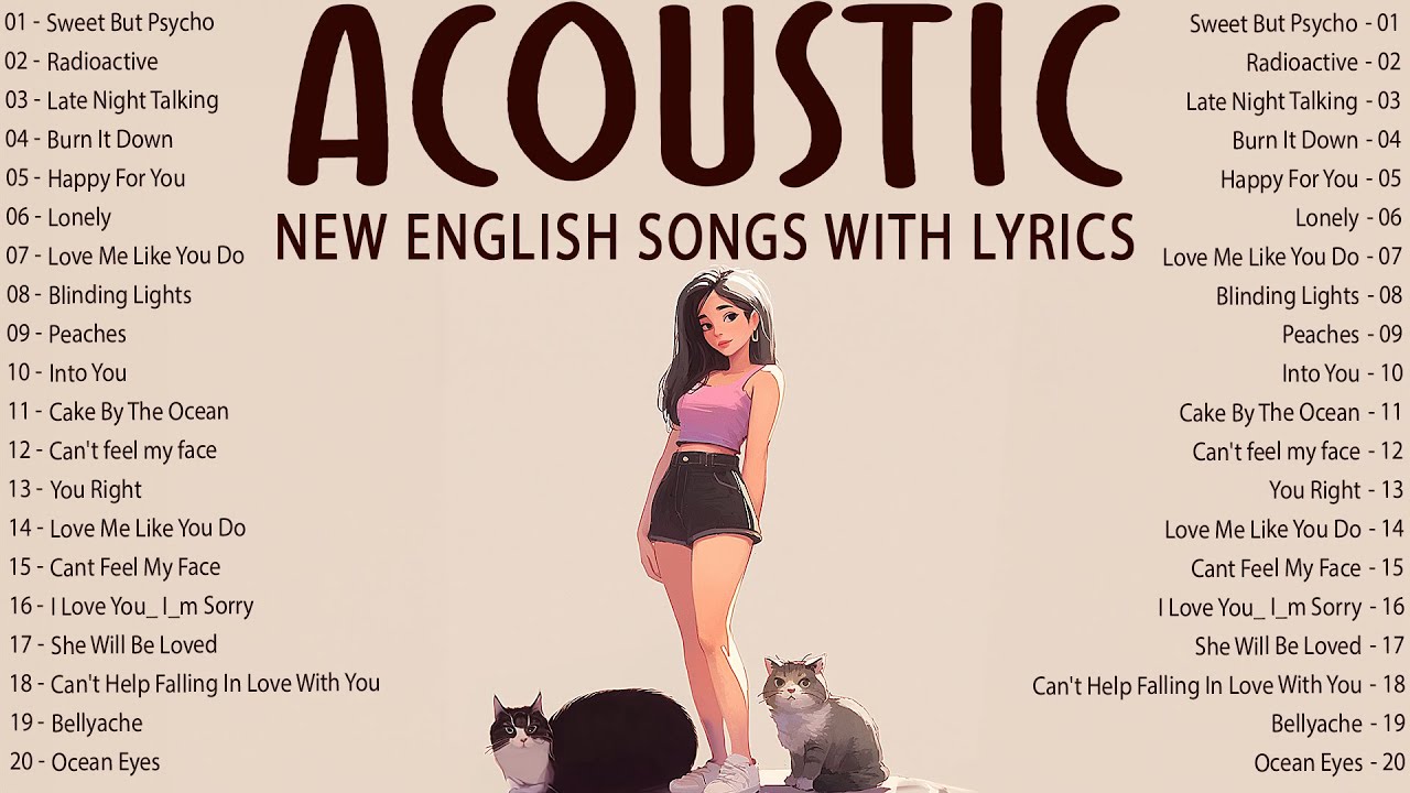 Calm English Songs With Lyrics 2025 🌙 Soft Acoustic Songs 2025 For Restful Breathing