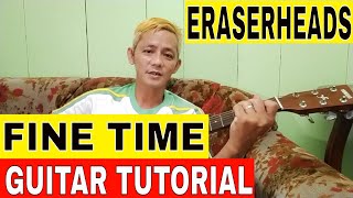 ERASERHEADS// FINE TIME// GUITAR TUTORIAL FOR BEGINNERS EASY TO PLAY