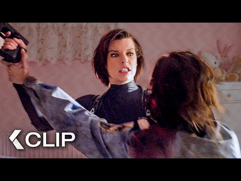 Infected Ambush Alice In Fake Family Neighborhood - RESIDENT EVIL: RETRIBUTION Clip (2012)