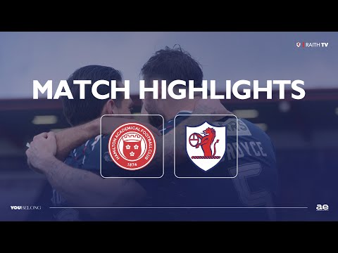 FC Hamilton Academical 0-3 FC Raith Rovers Kirkcaldy
