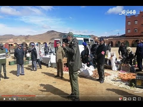 السلطات المحلية تسهر على حسن تنفيذ حالة الطوارئ الصحية بالسوق الأسبوعي لـ "جماعة اكنيون"