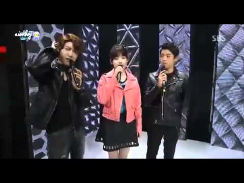 [HD] 130217 MC Kwanghee&Lee Hyunwoo&IU Opening @ Inkigayo